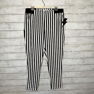 NWT Junk Food Pants Black/White Stripe